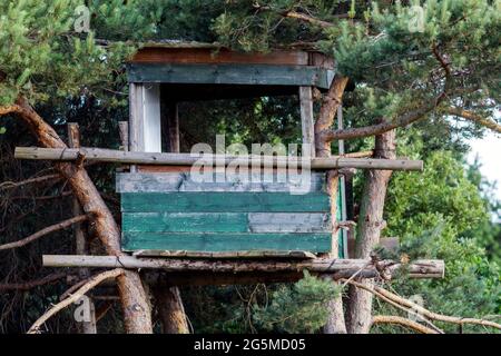Eine Holzhütte Stockfoto