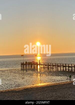 Bild aus Föhr Deutschland Nordsee,- und Hambach Energie Area,- Schau ins Land Schwarzwald und Lightshow in Köln Stockfoto