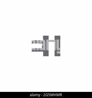 Ei-Logo-Monogramm mit negativem Raum Stil Design-Vorlage isoliert auf weißem Hintergrund Stock Vektor