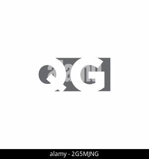 QG-Logo-Monogramm mit negativem Raum Stil Design-Vorlage isoliert auf weißem Hintergrund Stock Vektor