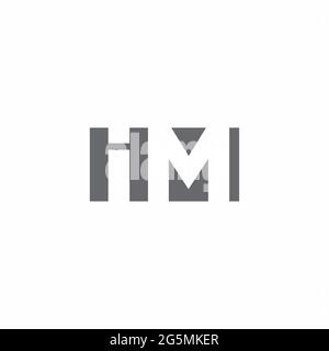 IM-Logo-Monogramm mit negativem Raum Stil Design-Vorlage auf weißem Hintergrund isoliert Stock Vektor