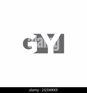 GY-Logo-Monogramm mit negativem Raum Stil Design-Vorlage isoliert auf weißem Hintergrund Stock Vektor