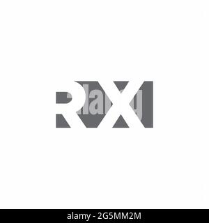 RX Logo-Monogramm mit negativem Raum Stil Design-Vorlage isoliert auf weißem Hintergrund Stock Vektor