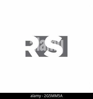 RS-Logo-Monogramm mit negativem Raum Stil Design-Vorlage isoliert auf weißem Hintergrund Stock Vektor