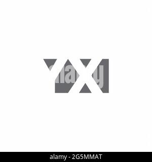 YX-Logo-Monogramm mit negativem Raum Stil Design-Vorlage isoliert auf weißem Hintergrund Stock Vektor