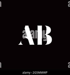 Logo Buchstabe Initial Logo Designs Vorlage mit Gold und schwarzem Hintergrund, Vektor-Symbol modern Stock Vektor