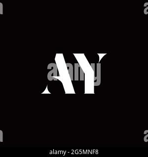 Logo Buchstabe Initial Logo Designs Vorlage mit Gold und schwarzem Hintergrund, Vektor-Symbol modern Stock Vektor