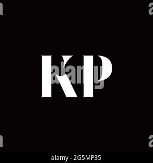 Logo Buchstabe Initial Logo Designs Vorlage mit Gold und schwarzem Hintergrund, Vektor-Symbol modern Stock Vektor