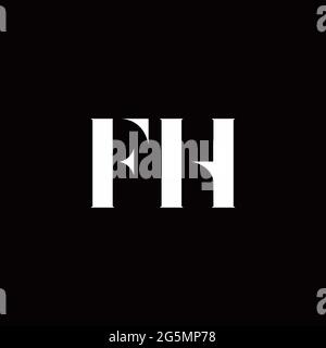 Logo Buchstabe Initial Logo Designs Vorlage mit Gold und schwarzem Hintergrund, Vektor-Symbol modern Stock Vektor