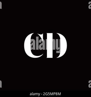 Logo Buchstabe Initial Logo Designs Vorlage mit Gold und schwarzem Hintergrund, Vektor-Symbol modern Stock Vektor