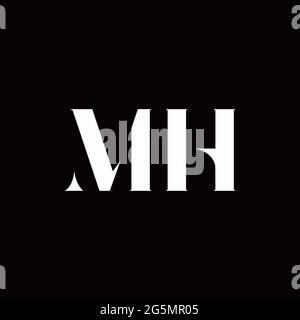 Logo Buchstabe Initial Logo Designs Vorlage mit Gold und schwarzem Hintergrund, Vektor-Symbol modern Stock Vektor