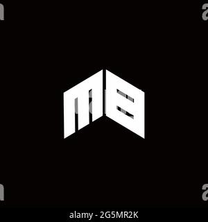 Logo Monogramm moderne Design-Vorlage auf schwarzem Hintergrund isoliert Stock Vektor