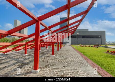 Monterrey, Landmark Macroplaza (La Gran Plaza) Platz im historischen Stadtzentrum, der siebtgrößte platz der Welt. Stockfoto