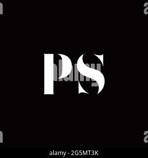 Logo Buchstabe Initial Logo Designs Vorlage mit Gold und schwarzem Hintergrund, Vektor-Symbol modern Stock Vektor