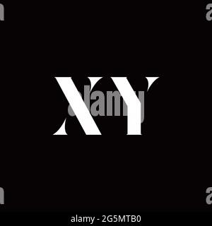 Logo Buchstabe Initial Logo Designs Vorlage mit Gold und schwarzem Hintergrund, Vektor-Symbol modern Stock Vektor