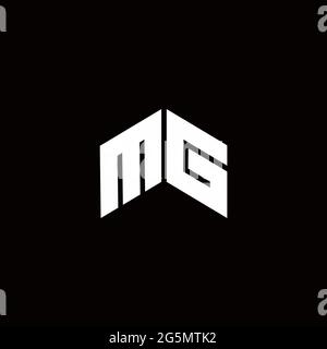 Logo Monogramm moderne Design-Vorlage auf schwarzem Hintergrund isoliert Stock Vektor