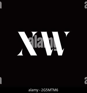 Logo Buchstabe Initial Logo Designs Vorlage mit Gold und schwarzem Hintergrund, Vektor-Symbol modern Stock Vektor