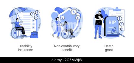 State Allowance abstrakte Konzept Vektor-Illustrationen. Stock Vektor