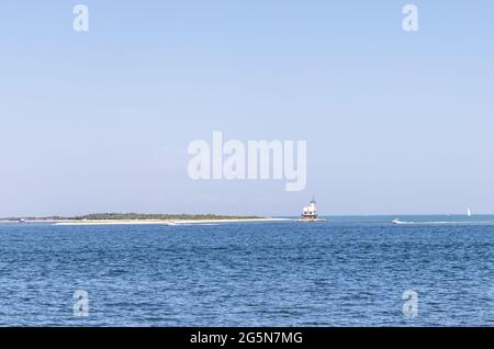 Landschaft mit dem Leuchtturm „Bug“ Stockfoto