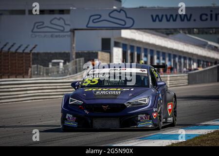 55 Boldizs Bence (hun), Zengo Motorsport Drivers' Academy, Cupa Leon Competicion TCR, Aktion während des FIA WTCR Race 2021 in Portugal, 2. Lauf des FIA World Touring Car Cup 2021, auf dem Circuito do Estoril, vom 26. Bis 27. Juni 2021 in Estoril, Portugal - Foto Paulo Maria / DPPI / LiveMedia Stockfoto