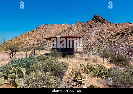 Regenwassertank auf dem Arizona Trail, Superior, Arizona, USA Stockfoto
