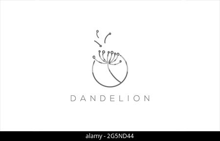 Dandelion Blume Logo Symbol Design Illustration Vektor Vorlage Stock Vektor