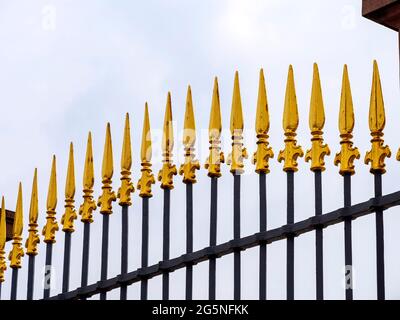 Zaun des Schlosses, Mannheim, Baden-Württemberg, Deutschland, Europa Stockfoto