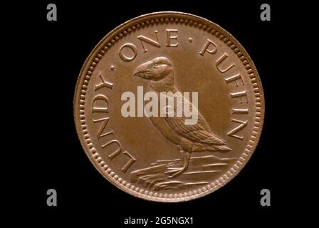 Island of Lundy Puffin Coin Stockfoto