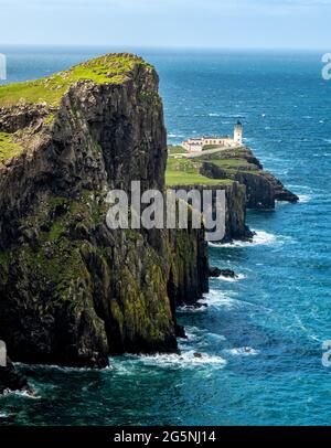 Landschaftlich Point Lighthouse, Isle Of Skye, Schottland, UK Stockfoto