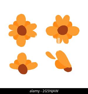Blütenblätter. Schöne Blütenblätter für natürliche Design-Element. vektor-Illustration Stockfoto