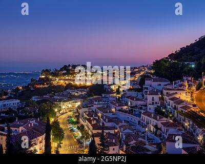 Mijas Dorf in Andalusien mit weißen Häusern, Spanien Stockfoto