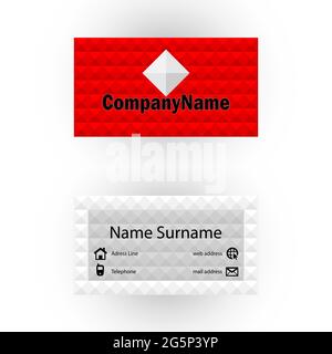 Visitenkarten-Design auf dem isolierten weißen Hintergrund. Stock Vektor