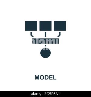 Modellsymbol. Einfaches kreatives Element. Ausgefülltes monochromes Modellsymbol für Vorlagen, Infografiken und Banner Stock Vektor