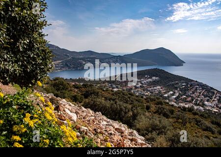 Hochwertiges Foto von Türkei Landcape, Antalya. Von den hohen Hügeln aus zeigt diese Landschaft ihre Schönheit Stockfoto