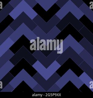 Geometrische Textur, wiederholendes lineares abstraktes Muster dunkelblaues Farbvektormuster. Diagonal verlegte Steine Herringbone Stil Backstein Hintergrund für Kit Stock Vektor