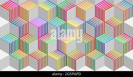 Abstrakte Farben und schwarzer Hintergrund mit Linien Basement Vektor. Stock Vektor