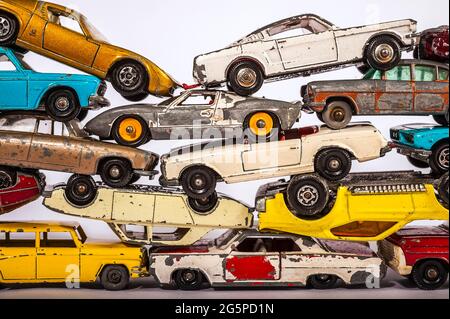 Spielzeug-Auto der 70er Jahre, Hersteller Matchbox/Lesney. Stockfoto