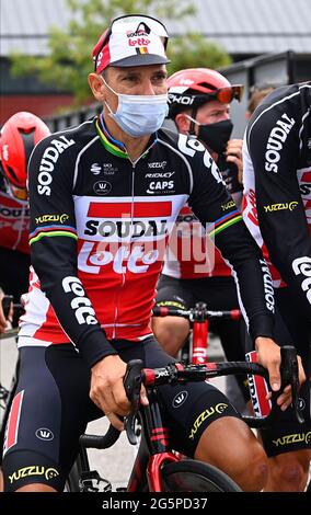 Der Belgier Philippe Gilbert von Lotto Soudal, abgebildet am Start der vierten Etappe der 108. Auflage des Radrennens der Tour de France, 150,4 km Stockfoto