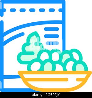 Nuts Wasabi Farbe Symbol Vektor-Illustration Stock Vektor