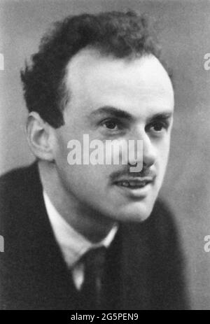 PAUL DIRAC (1902-1984) englischer theoretischer Physiker im Jahr 1933, als er den Nobelpreis für Physik mit Erwin Schrödiger teilte Stockfoto
