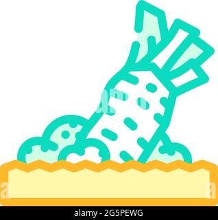 Rubbing Wasabi Farbe Symbol Vektor Illustration Stock Vektor
