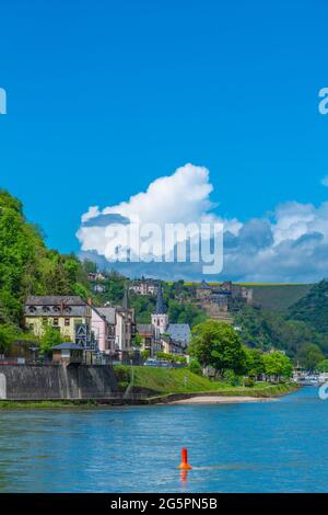 St. Goar, Oberes Mittelrheintal, UNESCO-Weltkulturerbe, Rheineland-Pfalz Deutschland Stockfoto