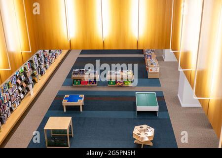 Die Stavros Niarchos Foundation Library (SNFL) befindet sich an der 455 Fifth Avenue, NYC, USA Stockfoto