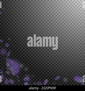 Violette Blütenblätter fallen herunter. Romant wird abgerufen Stock Vektor