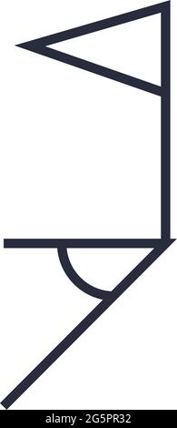 Symbol für die Fußball-Ecklinie Stock Vektor