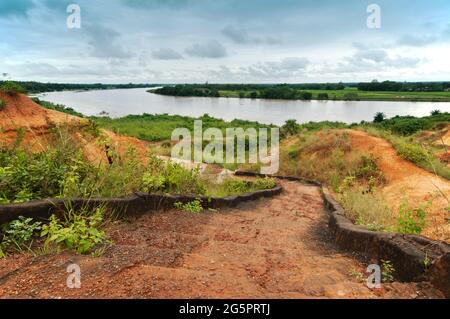 Gongoni, genannt "Grand Canyon" von West bengalen, Schlucht von rotem Boden, Indien Stockfoto