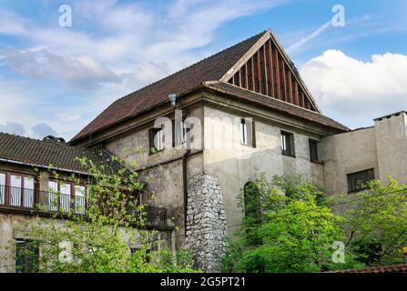 Die hohe Synagoge in Krakau, Polen. Gebäude des jüdischen Viertels. Stockfoto