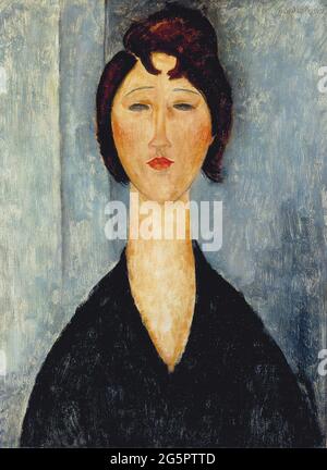 Portrait of Young Woman von Amedeo Modigliani 1918. New Orleans Museum of Art, USA Stockfoto