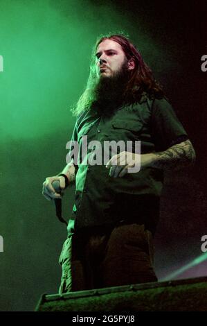 Mailand Italien 03 May 2000 : Pantera, Live-Konzert im Forum von Assago, der Sänger von Pantera, Phil Anselmo , während des Konzerts Stockfoto