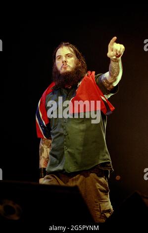Mailand Italien 03 May 2000 : Pantera, Live-Konzert im Forum von Assago, der Sänger von Pantera, Phil Anselmo , während des Konzerts Stockfoto